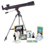 AmScope TKVB-70700-BJPSS-SSKR Kid's Telescope Star Seeker Series featuring 35X-350X 700x70mm Kid's Telescope, 200-Piece Solar System Puzzle (6)