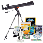 AmScope TKVB-70700-BJPSS-SSKR Kid's Telescope Star Seeker Series featuring 35X-350X 700x70mm Kid's Telescope, 200-Piece Solar System Puzzle (0)