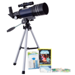 AmScope TKVB-S70300-TLDIY-SWCH Kid's Telescope Space Watcher Series featuring 15-150X 300x70mm Compact Telescope, Build & Learn Telescope Activity Kit (0)
