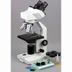 AmScope B100-M B100 Series Biological Binocular Compound Microscope 40X-1000X Magnification with Halogen and 1.3MP Camera (4)