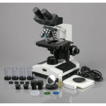 AmScope B390B-DKO-IRIS-E2 Premium Darkfield Binocular Compound Microscope 40X-2000X Magnification w/ 20W Halogen, Oil Condenser, 100X IRIS Objective, 2MP Camera and 3D Mechanical Stage (6)