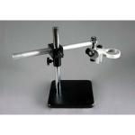 AmScope BSS-120A-FR-84 Single Arm Boom Stand for Stereo Microscopes - Aluminum Arm, Tube Mount, 84mm Focus Block (1)