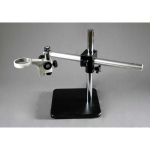 AmScope BSS-120A-FR-84 Single Arm Boom Stand for Stereo Microscopes - Aluminum Arm, Tube Mount, 84mm Focus Block (2)