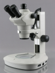 AmScope SF-2TR-WF SF-2 Series Zoom Trinocular Stereo Microscope 8X-50X Magnification onTrack Stand w/ 2 LED Lights, 720p Wi-Fi Camera (3)