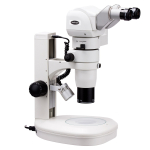 AmScope PM230AT PM230 Series Zoom Trinocular Stereo Microscope 8X-80X Magnification on Track Stand w/ Common Main Objective (2)