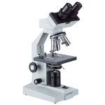 AmScope B100C-PB10-E2 B100 Series Biological Binocular Compound Microscope 40X-2500X Magnification with Halogen, Slide Set and 2MP Digital Eyepiece (1)