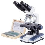 AmScope B120-PS25 B120 Series Binocular Compound Microscope 40X-1000X Magnification with LED, Siedentopf Head, 25 Prepared Slides (0)