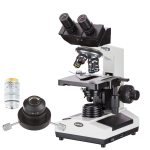 AmScope B390B-DKO-IRIS-E2 Premium Darkfield Binocular Compound Microscope 40X-2000X Magnification w/ 20W Halogen, Oil Condenser, 100X IRIS Objective, 2MP Camera and 3D Mechanical Stage (0)