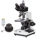 AmScope T390C-DKO-IRIS-5MBI Premium Darkfield Trinocular Compound Microscope 40X-2500X Magnification w/ 20W Halogen, Oil Condenser, 100X IRIS Objective and 5.3MP Back-Lit USB 2.0 Camera (0)