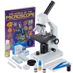 AmScope M500C-LED-SP14-CLS-50P100S-WM M500 Series Biological Student Cordless Monocular Compound Microscope 40X-2500X Magnification with LED, Special Slide Preparation Kit and Book (0)