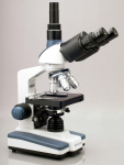 AmScope T120-WM-PS100 T120 Series Trinocular Compound Microscope 40X-1000X Magnification with LED, Siedentopf Head, 100 Prepared Slides and Book (1)
