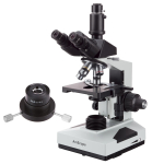 AmScope T490-DK T490 Series Simul-Focal Darkfield Trinocular Compound Microscope with 20W Halogen and Optional Digital Camera (0)