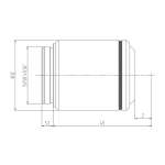 AmScope PL100X-SY 100X Infinity Plan Achromatic Darkfield Objective for Metallurgical Microscopes (2)