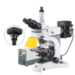 AmScope FM820TA-3MBI3 FM820 Series Epi-fluorescence Trinocular Compound Microscope 40X-1500X Magnification w/ 3MP USB 3.0 C-mount Camera (1)