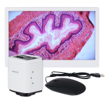 AmScope H800-96S-HD1080A-HDM H800 Series Zoom Inspection Digital Microscope 0.7X-5X w/ 1080p 15fps 5MP HDMI + Ring Light and 11.5" Monitor (1)