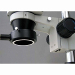 AmScope ZM-3BX-FOR ZM-3 Series Ultimate Zoom Binocular Stereo Microscope 3.35X-45X Magnification on Single Arm Boom Stand w/ Fiber Optic Ring Light (3)