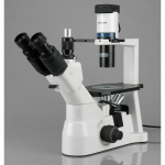 AmScope IN400TB-10M3 IN400 Series Inverted Infinity-Corrected Brightfield and Phase-Contrast Biological Trinocular Compound Microscope 40X-1200X w/ 30W Halogen, Quintuple Head and 10MP USB 3.0 C-mount Camera (6)