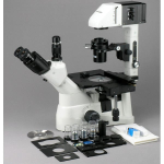 AmScope IN480TA-8M IN480 Series Inverted Infinity-corrected Phase-contrast Trinocular Compound Microscope 40X-900X Magnification with Koehler Illumination and 8MP USB 2.0 Camera (2)