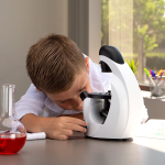 AmScope IN50C-BKI-PSIB-E IQCrew 40X-500X Inverted Microscope w/ Digital Camera, Kid's Friendly Software and Introductory Insect Exploration Kit (5)