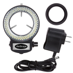 AmScope LED-144B-ZK AmScope 144 LED Intensity-Adjustable Ring Light: Stereo Microscope Accessory with Black Housing (0)