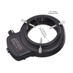 AmScope LED-144B-ZK AmScope 144 LED Intensity-Adjustable Ring Light: Stereo Microscope Accessory with Black Housing (2)