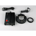 AmScope LED-80MB 80-LED Microscope Ring Light Black with Metal Body and Adapter (1)