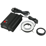 AmScope LED-80MB 80-LED Microscope Ring Light Black with Metal Body and Adapter (0)