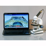 AmScope M150C-SP14-CLS-50P100S-WM M150 Series Portable Monocular Student Compound Microscope 40X-1000X Magnification With LED + Slide Preparation Kit + Microscope Book + 50 Blank Slides + Cleaning Fluid (5)