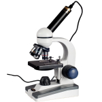 AmScope M150C-E1 M150 Series Portable Student Monocular Compound Microscope 40X-1000X Magnification with LED and 1MP USB Eyepiece Camera (0)