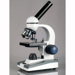 AmScope M150C-SP14-CLS-50P100S-WM M150 Series Portable Monocular Student Compound Microscope 40X-1000X Magnification With LED + Slide Preparation Kit + Microscope Book + 50 Blank Slides + Cleaning Fluid (2)