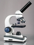 AmScope M150C-SP14-CLS-50P100S-WM M150 Series Portable Monocular Student Compound Microscope 40X-1000X Magnification With LED + Slide Preparation Kit + Microscope Book + 50 Blank Slides + Cleaning Fluid (1)