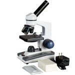 AmScope M152C-PB10 M152 Series Biological Science Student Monocular Compound Microscope 1000X Magnification with Prepared & Blank Slides (0)