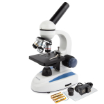 AmScope M158C M158 Series Student Cordless Monocular Compound Microscope 40X-1000X Magnification with Metal Frame, Glass Lenses and Coarse and Fine Focus (0)