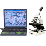 AmScope M220C-E1 M220 Series Monocular Compound Microscope 40X-1000X Magnification with 3D Mechanical Stage and 1MP Camera (0)