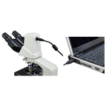 AmScope MD8211S30-SCP100 40X-2000X 3MP Digital Integrated Microscope w/ LED Illumination + Blank Slides, Tissues (6)
