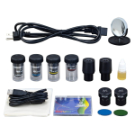 AmScope MD827S30-PHD 40X-2000X 3MP Digital Integrated Microscope w/ Halogen Illumination + 3-lens Phase-contrast Kit (5)