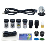 AmScope MD827Z30-A195K-A185A 40X-2500X 3MP Digital Integrated Microscope w/ Halogen Illumination + Koehler Field Lens, Fitted Hard Case (5)