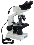 AmScope MD82ES10-SC100 40X-2000X 1.3MP Digital Integrated Microscope w/ LED Illumination + Blank Slides, Tissues (9)