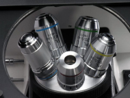 AmScope ME1400TC-INF 40X-1000X Trinocular Infinity-corrected Inverted Metallurgical Microscope w/ Polarization (4)