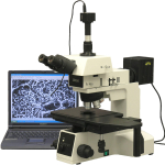 AmScope ME600TB-5M Brightfield, Darkfield and Polarizing Metallurgical Upright Trinocular Compound Microscope 50X-1000X Magnification w/ Large-Format Stage and 5MP USB 2.0 C-mount Camera (10)
