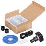 AmScope MU1000-HS 10MP USB 2.0 High-speed Color CMOS C-Mount Microscope Camera with Reduction Lens and Calibration Slide (3)