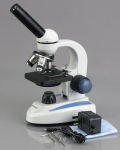 AmScope M158A M158 Series Student Cordless Monocular Compound Microscope 40X-640X Magnification with Metal Frame, Glass Lenses and Coarse and Fine Focus (1)