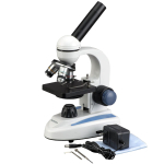 AmScope M158C M158 Series Student Cordless Monocular Compound Microscope 40X-1000X Magnification with Metal Frame, Glass Lenses and Coarse and Fine Focus (6)