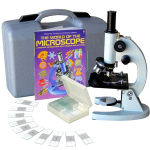 AmScope M60C-ABS-PS25-WM M60 Series Student Metal Compound Microscope 40x-1000x Magnification with ABS Case, 25pc Specimens and Book (0)