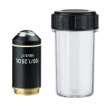 AmScope AX-B 4X-10X-40X-100X Achromatic Microscope Objective Set with Black Finish (4)