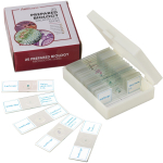 AmScope PS25P 25pc Prepared Glass Microscope Slides in Plastic Case with Plant, Fungus, Insect and Mammal Specimens (1)
