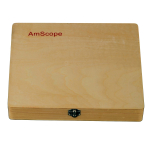 AmScope PS100B 100pc Prepared Glass Microscope Slides in Wood Case with Insect, Mammal and Human Cell and Tissue Specimens - SET B (1)