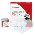 AmScope PS100E-72P100S22-50PP 100 Biology Prepared Microscope Slides - SET E, Blank Slide Coverslip Set and Pipettes (1)