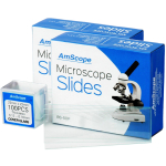 AmScope BS-100P-100S-22 100 Pre-Cleaned Blank Microscope Slides and 100 22x22mm Square Cover Glass (0)