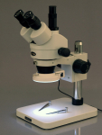 AmScope SM-1TSZ-144S-P SM-1 Series Digital Zoom Trinocular Stereo Microscope 3.5X-90X Magnification on Pillar Stand w/ 144-LED and USB Digital Camera (2)